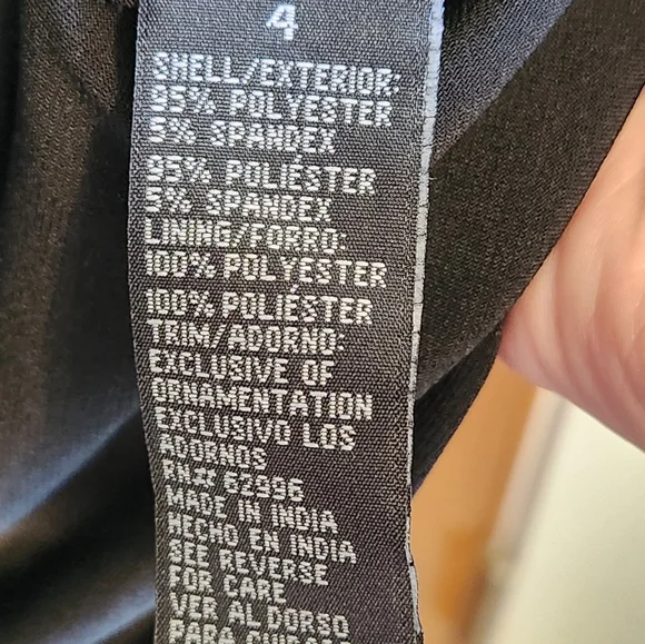 Scarlett Black Dress w Silver Accent Shoulders. Size 4. Wrinkle free. - Picture 4 of 5